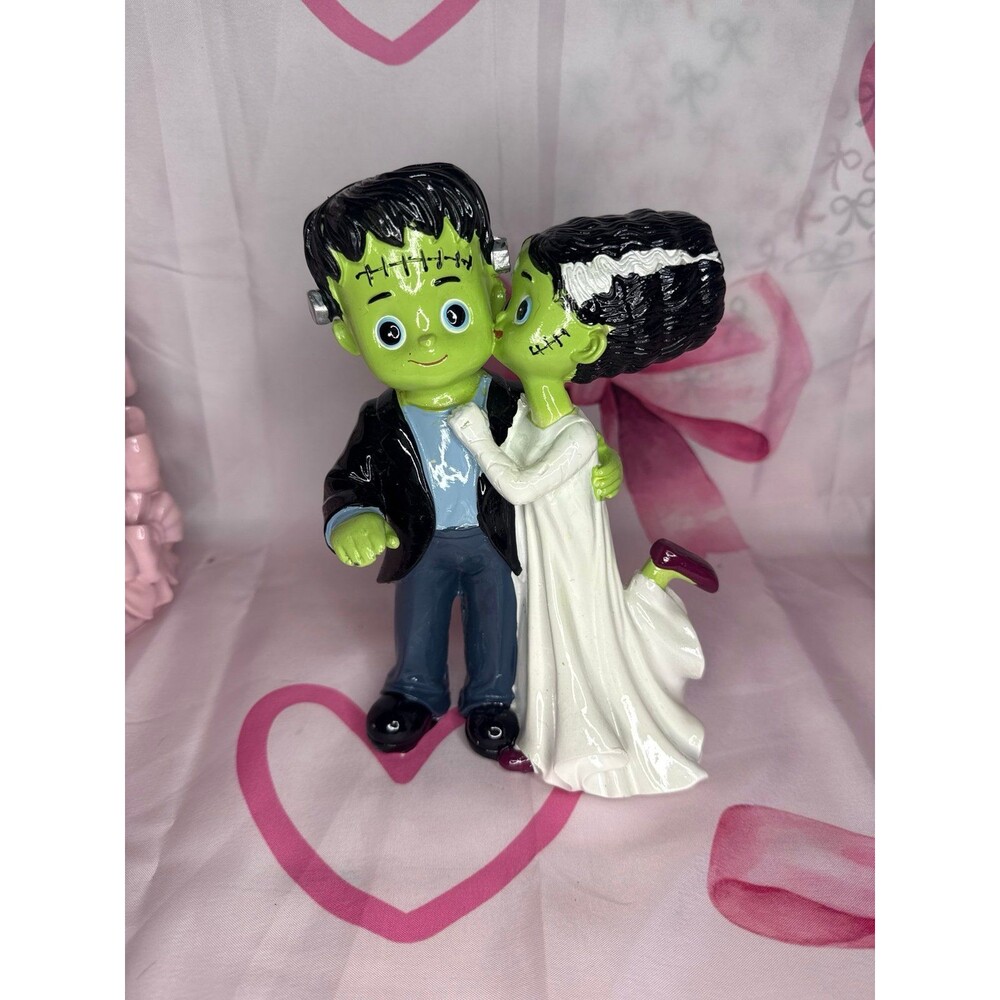 NEW HALLOWEEN FRANKENSTEIN BRIDE COUPLE HALLOWEEN FIGURINE